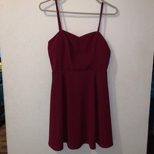 Simple Red Cocktail Dress